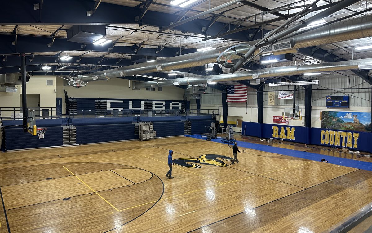 Cuba High School lighting installation