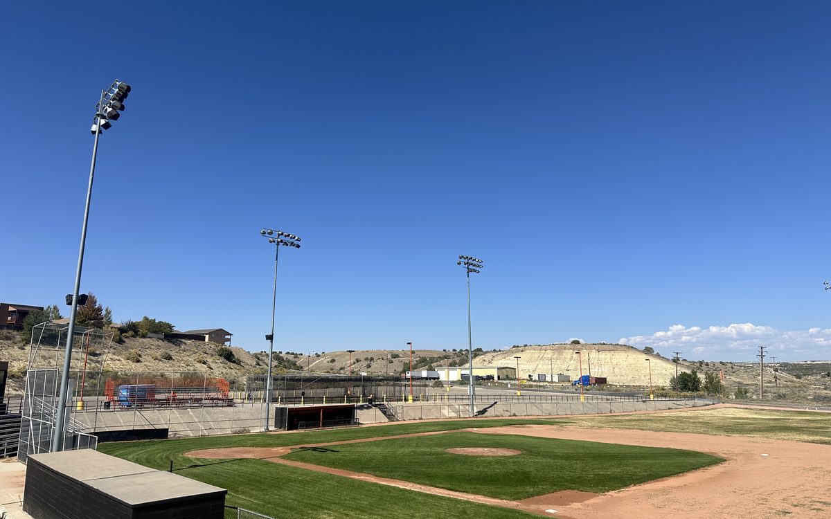Aztec High School Softball lighting installation