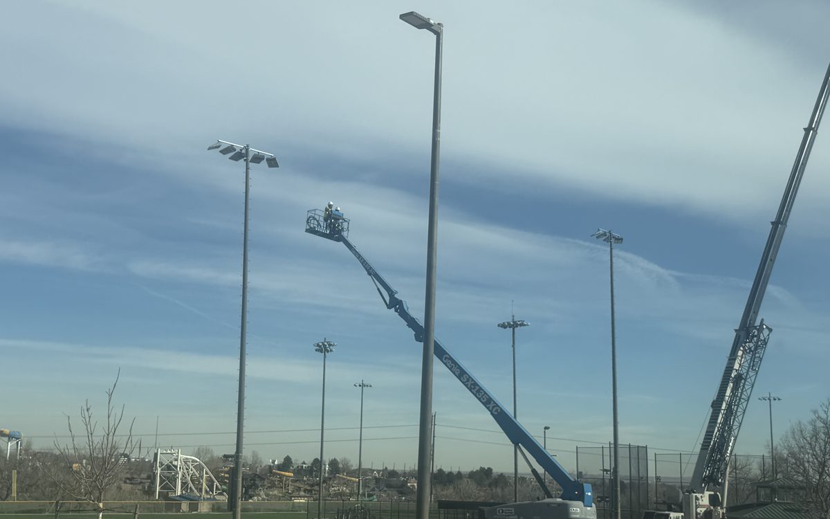 Hyland Hills Sports Complex lighting installation