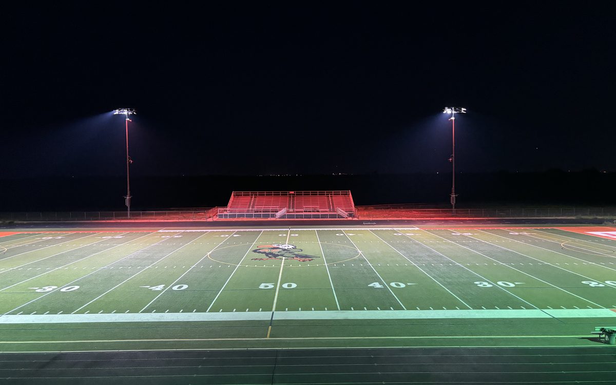 Adams City High School lighting installation
