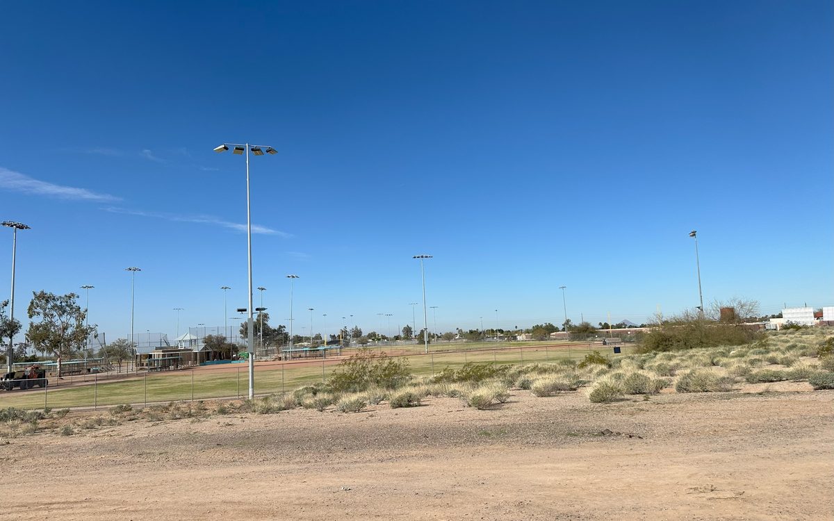 Red Mountain Softball Complex lighting installation